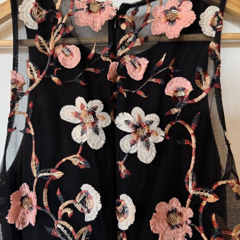 Laundry by Shelli Segal Anthropologie Black Embroidered Dress - Picture 4 of 6